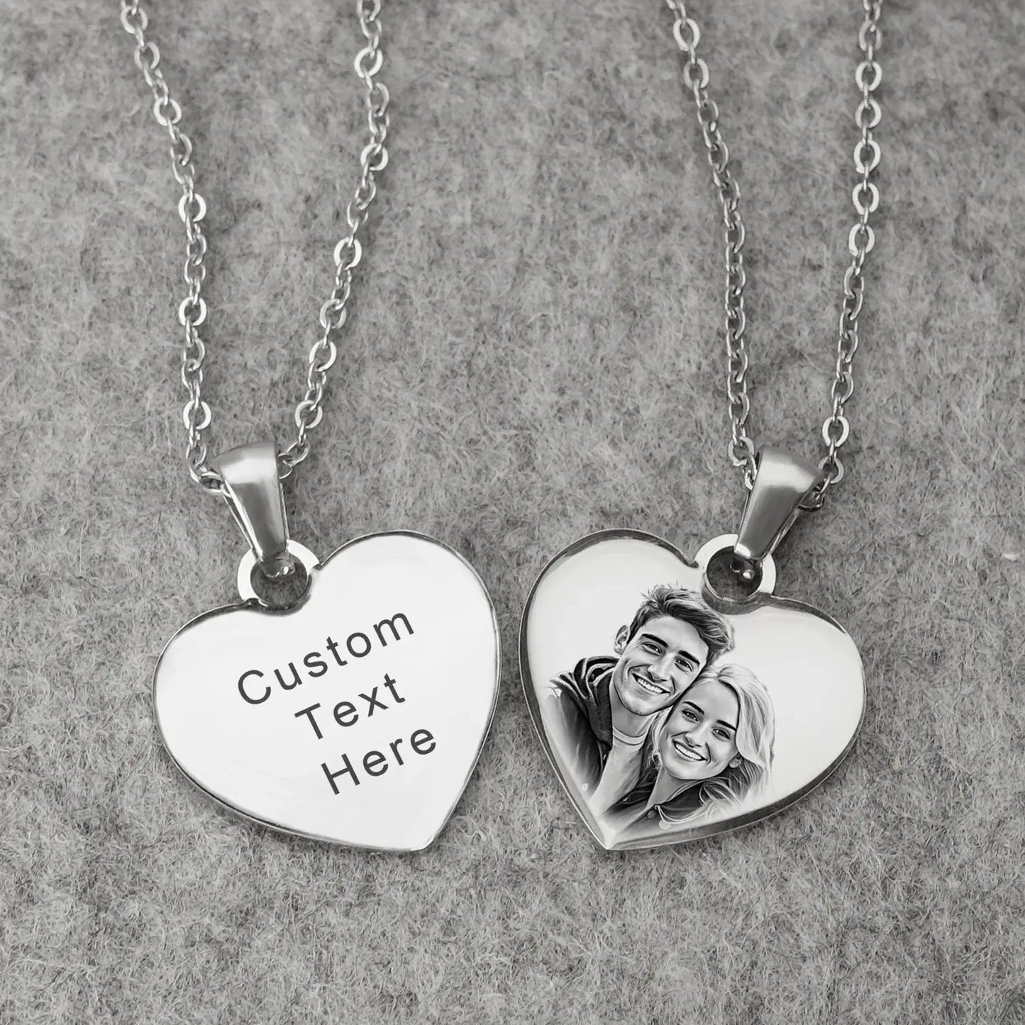 JACKY GIFT Picture Necklace Personalized for Women, Custom Photo Love Heart Projection Pendant, Customized Valentine's Day gift, gifts for mom - Sunymox Jewelry