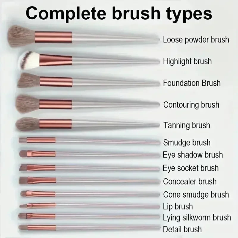 Full face makeup brush kit