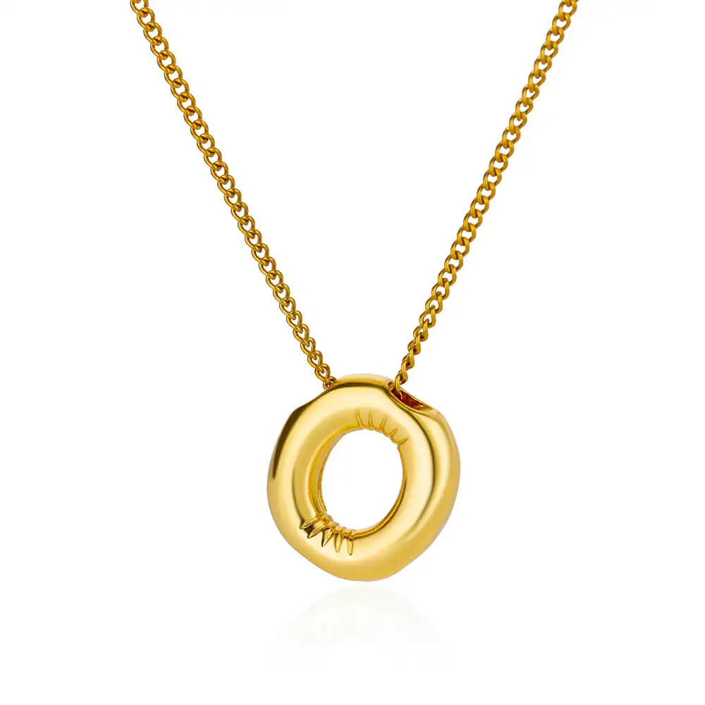 Marry Chunky Initial Letter Pendant Necklaces For Women Gold Color Stainless Steel A to Z Charm Waterproof Jewelry Anniversary Gift - Sunymox Jewelry