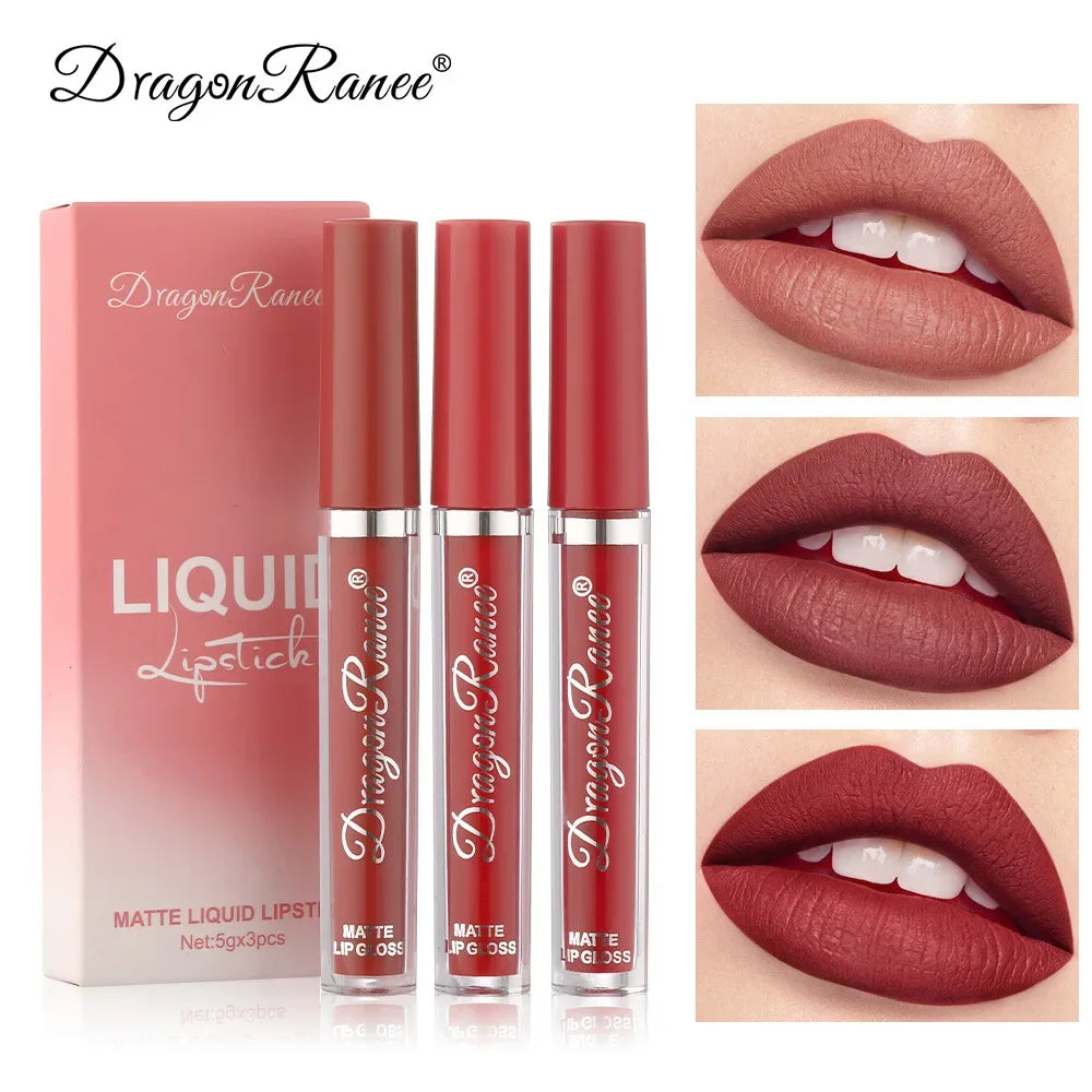 3 PCS Liquid Lipsticks Set Long Lasting Make Up For Women - Sunymox Jewelry