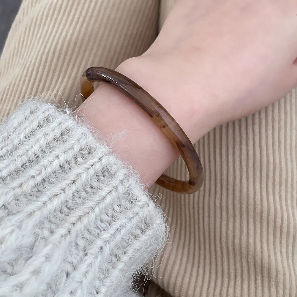 Mya Simple Irregular Marbling Acrylic Resin Vintage Bracelet - Sunymox Jewelry