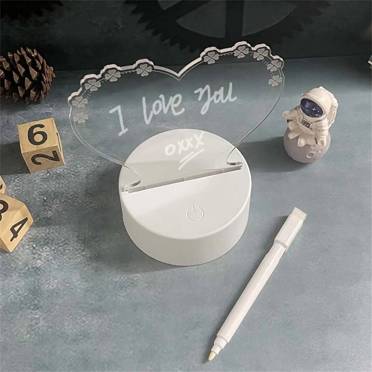 Romantic Note Board Creative Led Night Light USB Message Board Holiday Light With Pen Gift For Children Girlfriend Room Decor Night Lamp - Sunymox Jewelry