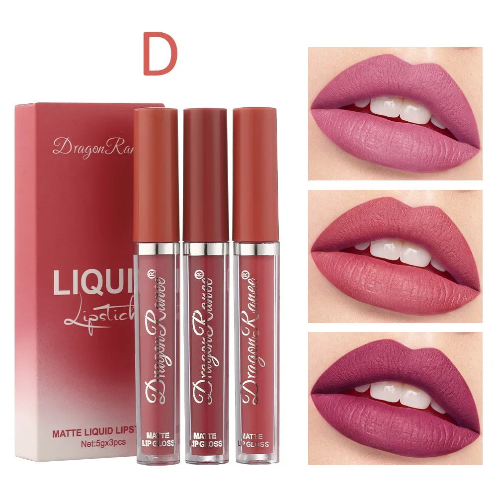 3 PCS Liquid Lipsticks Set Long Lasting Make Up For Women - Sunymox Jewelry