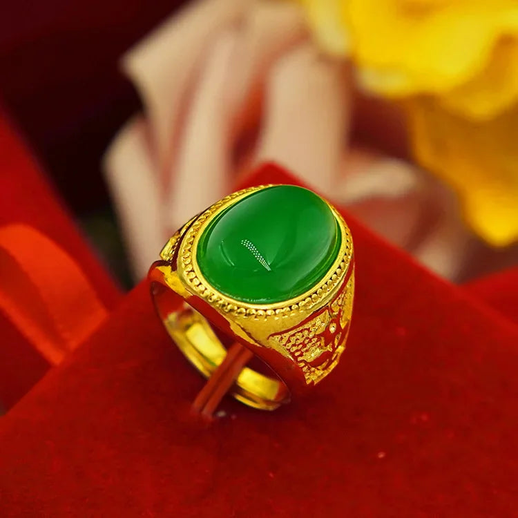 Sultan Luxury 9999 24K Real Gold Pure Gold Ring Men's - Sunymox Jewelry