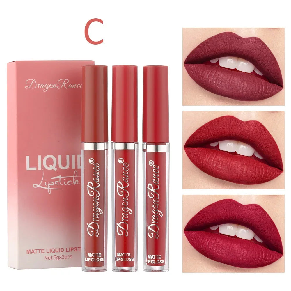 3 PCS Liquid Lipsticks Set Long Lasting Make Up For Women - Sunymox Jewelry