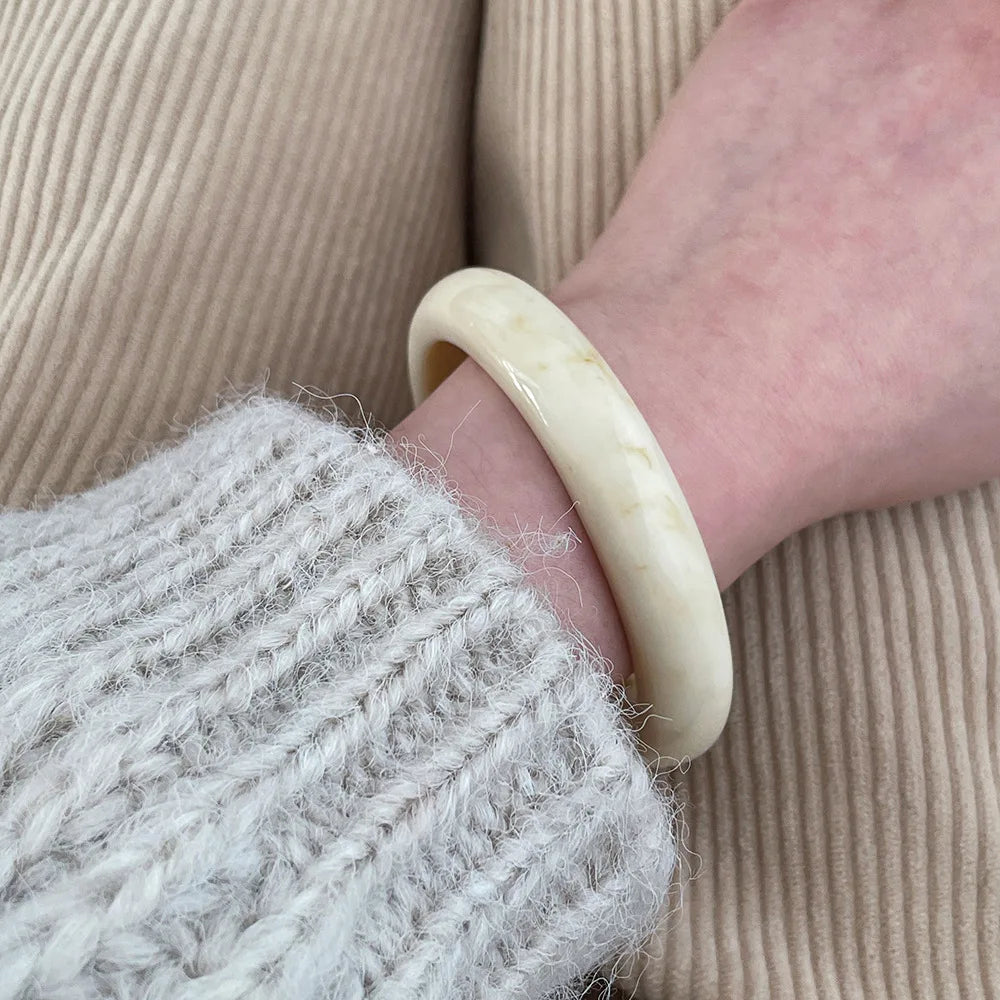 Mya Simple Irregular Marbling Acrylic Resin Vintage Bracelet - Sunymox Jewelry