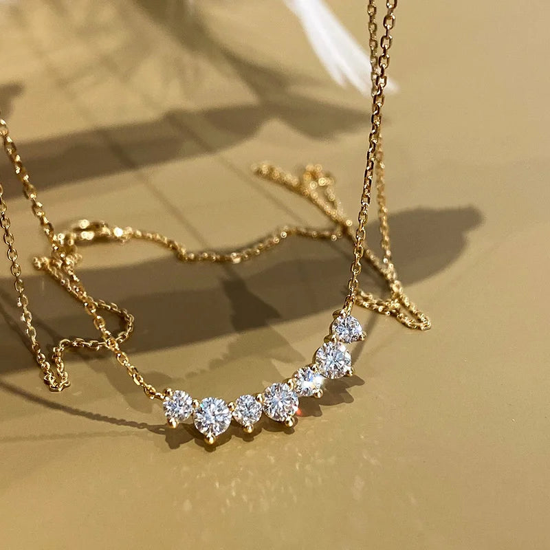 Noha 925 Sterling Silver Plated 18K Gold Geometric CZ - Sunymox Jewelry
