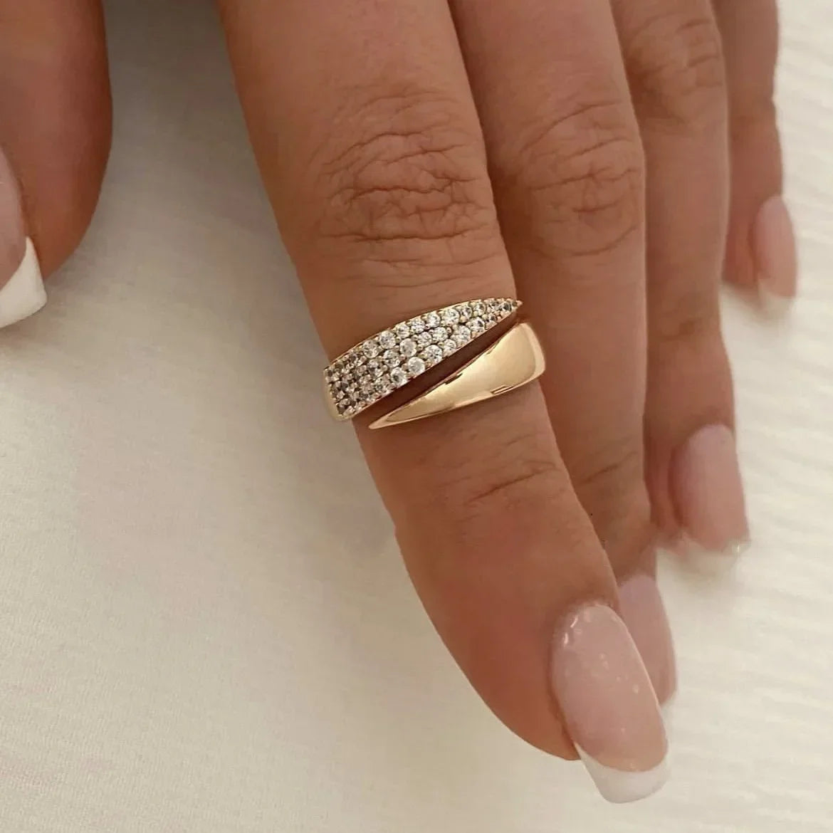RAJA RING New Stainless Steel 18 K Gold Plated Sun Rings for Women Natural Stone Inlaid in Hollow Metal Texture Ring Trendy Jewelry - Sunymox Jewelry