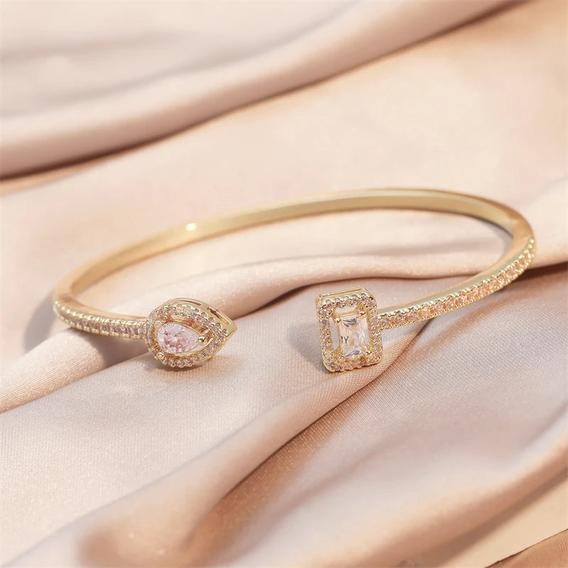 Close-up of Anabel luxury gold cuff bracelet
