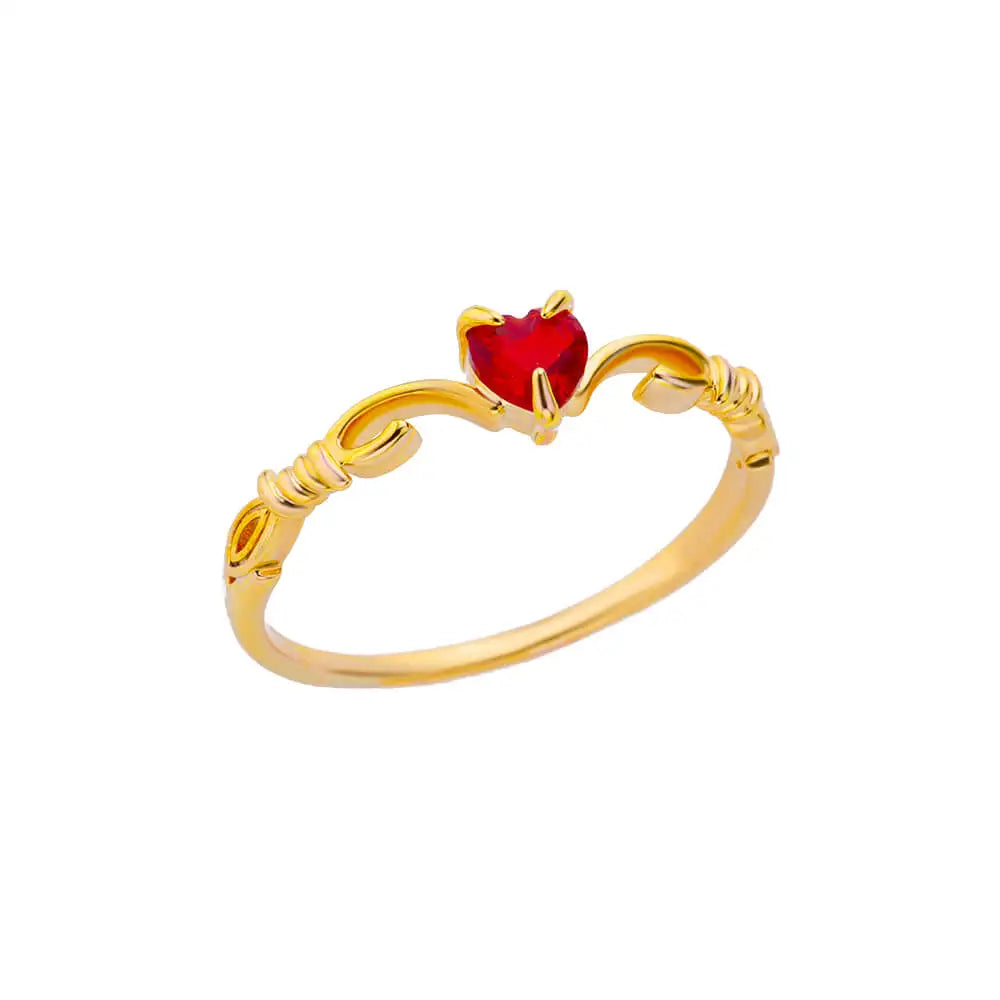 HAFSA Pink Zircon Heart Rings For Women Gold Plated Stainless Steel Adjustable Heart Ring 2025 Trend Wedding Aesthetic Jewelry Gift - Sunymox Jewelry