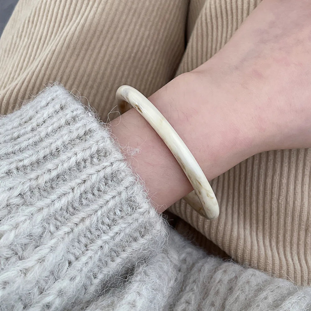 Mya Simple Irregular Marbling Acrylic Resin Vintage Bracelet - Sunymox Jewelry