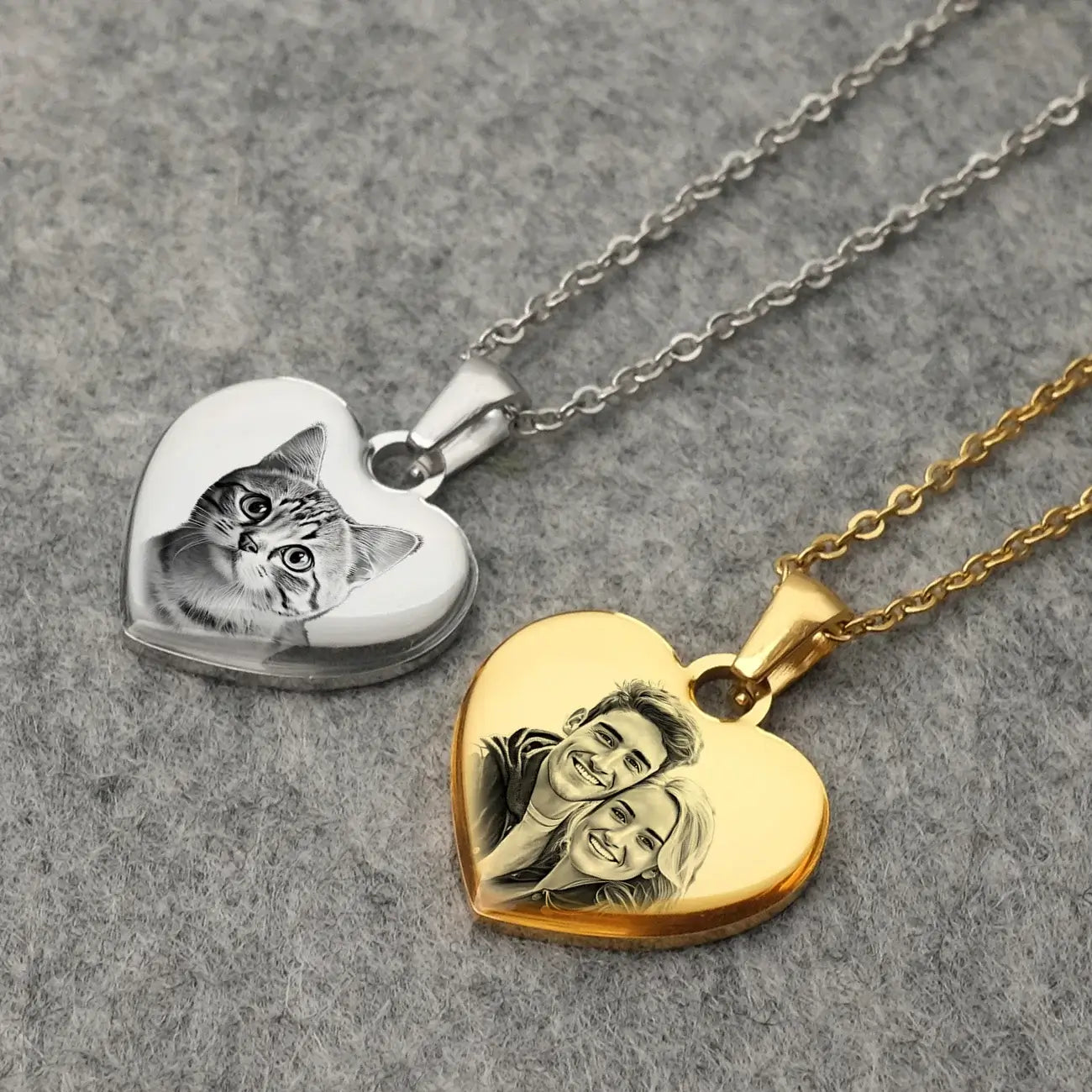 JACKY GIFT Picture Necklace Personalized for Women, Custom Photo Love Heart Projection Pendant, Customized Valentine's Day gift, gifts for mom - Sunymox Jewelry