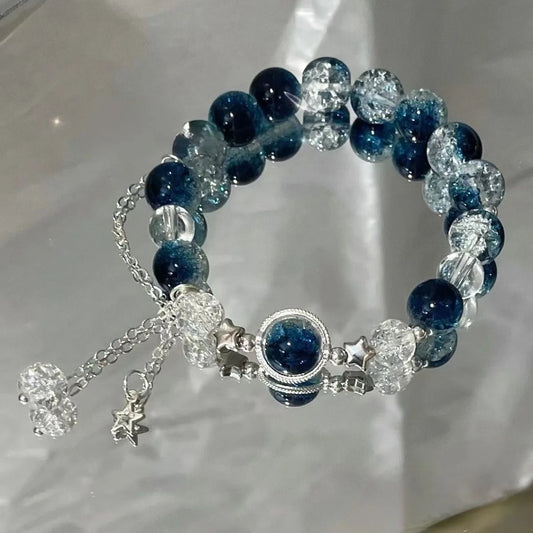 Souka New Simple Beads Crystal Bracelet for Women Girls Korean Ins Flower Fox Feather Tassel Bracelets Friendship Jewelry Gifts 2024 - Sunymox Jewelry