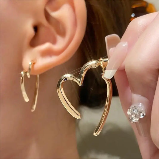 Karla Simple Fashion Love Heart Drop Earrings For Women - Sunymox Jewelry