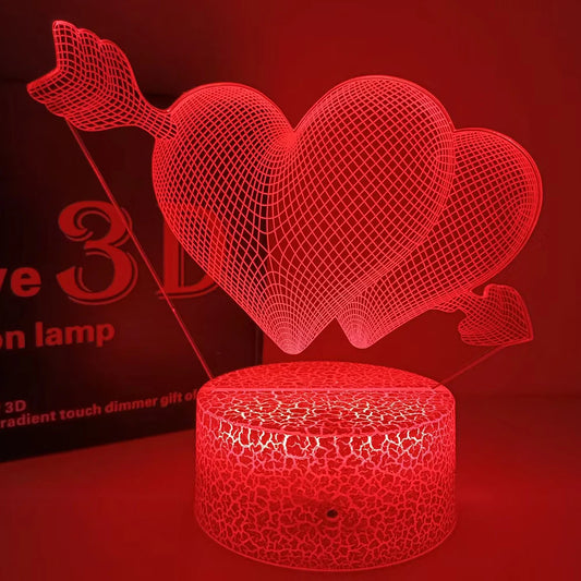 Lili USB Powered LED 3D lamp illusion night light I love you - Sunymox Jewelry