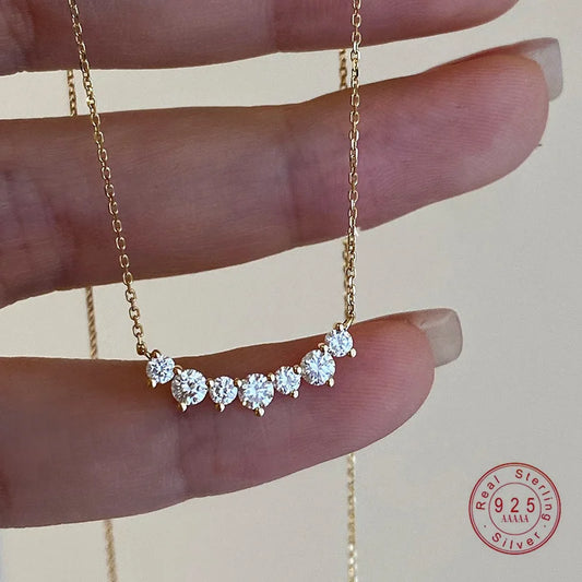 Noha 925 Sterling Silver Plated 18K Gold Geometric CZ - Sunymox Jewelry