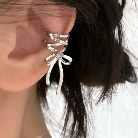 Nikita Girls New Ribbon Aesthetics Ear Clips Ballet Style - Sunymox Jewelry