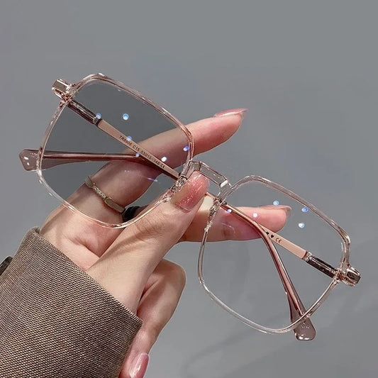 Photochromic Anti Radiation Glasses Metal Eyeglass - Sunymox Jewelry