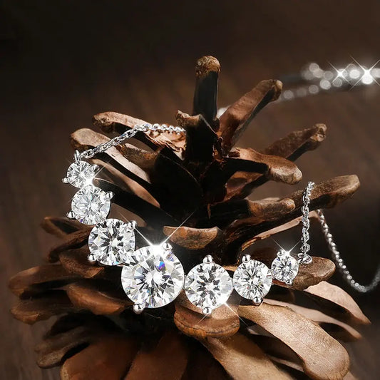Kayla Moissanite Necklace for Woman Wedding Fine Jewely - Sunymox Jewelry