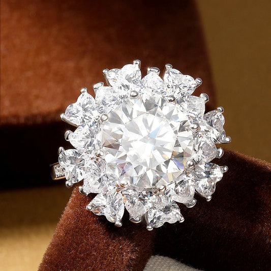 Ahlam 5 Carat D Color Moissanite Ring for Women 925 Silver - Sunymox Jewelry